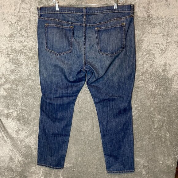 Old Navy Women Classic Diva Skinny Dark Wash Mid Rise Stretch Denim Jean 20 Plus - Picture 2 of 10